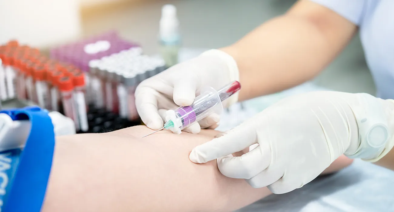 blood being drawn from patient for testing
